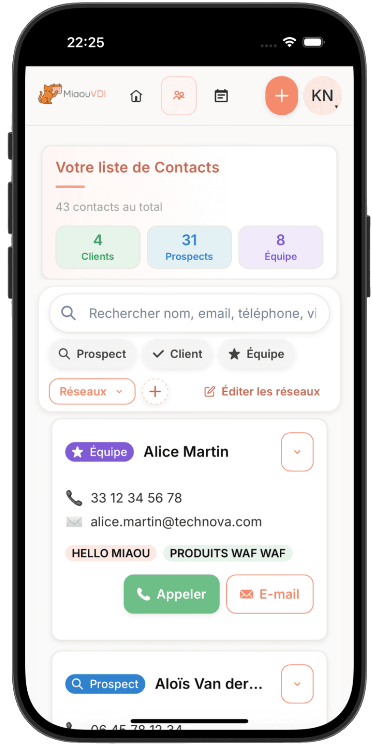 Aperçu mobile MiaouVDI